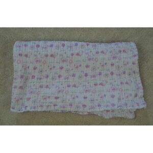 Muslin Bird Lovey Baby Security Blanket Pink White Purple Green Heart Flower